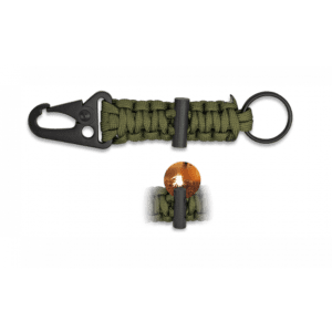 Alternative view of Μπρελόκ Paracord Με Πυρόλιθο Black | Albainox