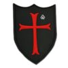 Patch 3D Ασπίδα (Μαύρο - Κόκκινο)