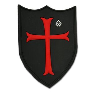 Patch 3D Ασπίδα (Μαύρο - Κόκκινο)