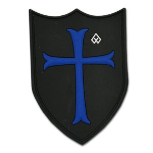 Patch 3D Ασπίδα (Μαύρο - Μπλε)