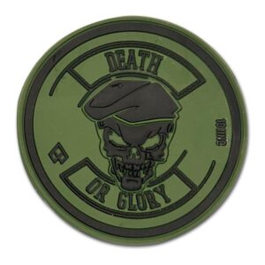 Patch 3D Death Or Glory (Λαδί - Μαύρο)