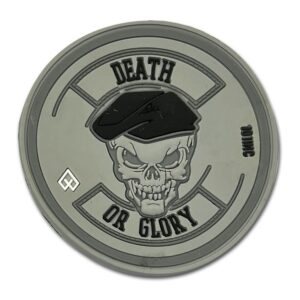 Patch 3D Death Or Glory (Γκρι - Μαύρο)
