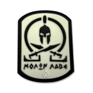 Patch 3D ΜΟΛΩΝ ΛΑΒΕ (Λευκό - Μαύρο)