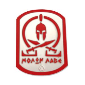 Patch 3D ΜΟΛΩΝ ΛΑΒΕ (Λευκό - Κόκκινο)