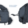 Τσαντάκι ώμου Barbaric black sling bag pour gun
